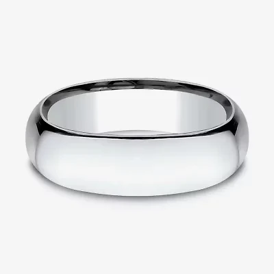 Mens 14K White Gold 7MM Light Comfort-Fit Wedding Band