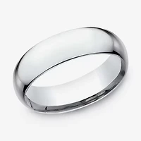 Mens 14K White Gold 7MM Light Comfort-Fit Wedding Band