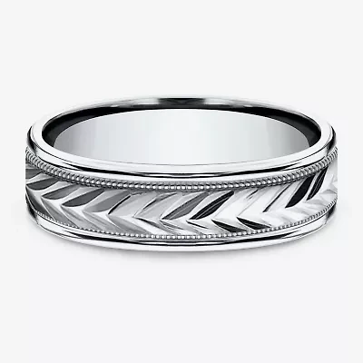 Mens 6MM 10K Gold Wedding Band