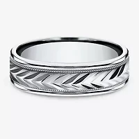 Mens 6MM 10K Gold Wedding Band