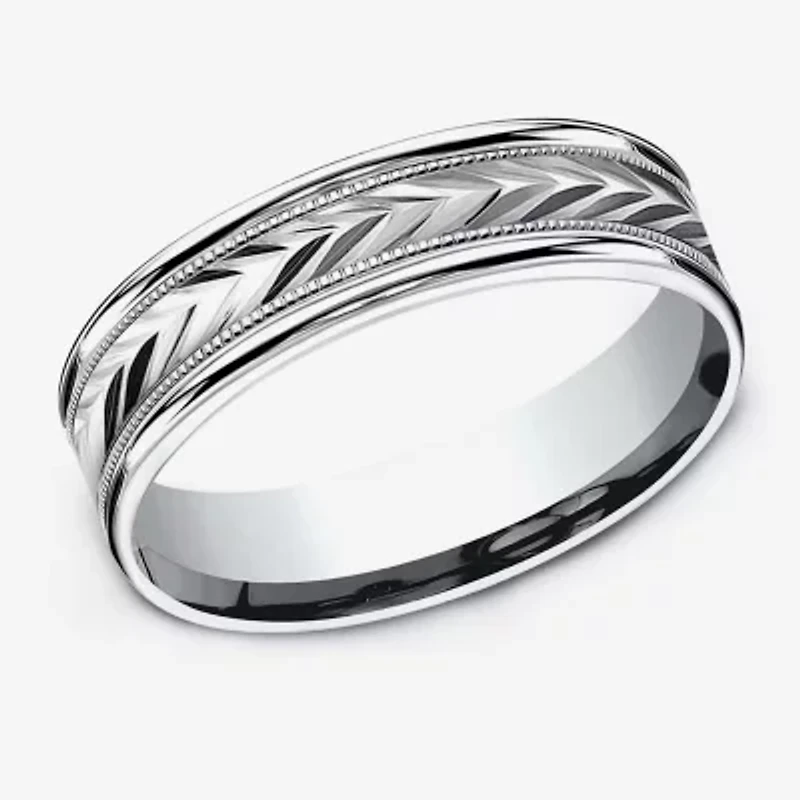 Mens 6MM 10K Gold Wedding Band