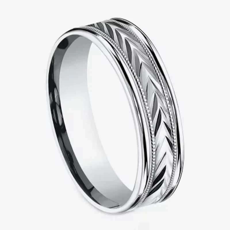 Mens 6MM 10K Gold Wedding Band