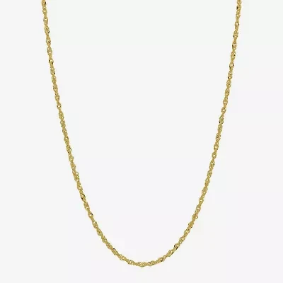 Made in Italy Womens 18K Gold 16 Inch Singapore Chain Necklace