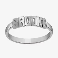 Personalized Block Name Ring