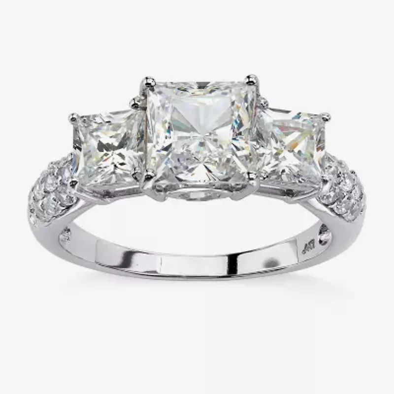 DiamonArt® Womens / CT. T.W. White Cubic Zirconia 10K Gold Engagement Ring