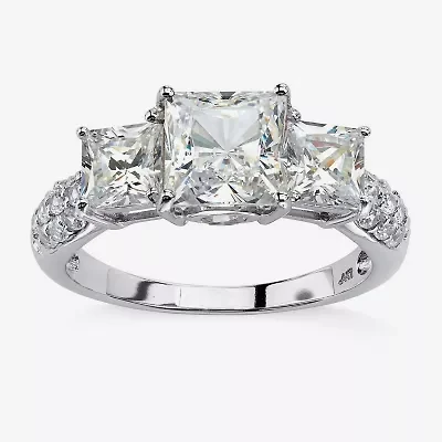 DiamonArt® Womens / CT. T.W. White Cubic Zirconia 10K Gold Engagement Ring