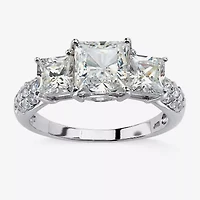DiamonArt® Womens / CT. T.W. White Cubic Zirconia 10K Gold Engagement Ring