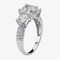 DiamonArt® Womens / CT. T.W. White Cubic Zirconia 10K Gold Engagement Ring