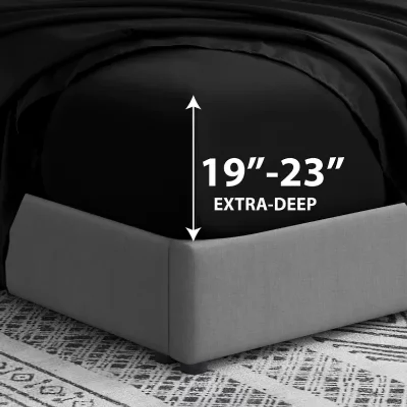 Swift Home Ultra Soft Easy Fit Elastic Extra Deep Pocket Wrinkle Resistant Fitted Sheet