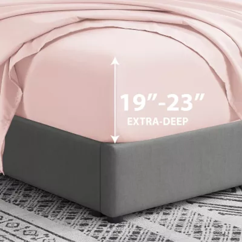 Swift Home Ultra Soft Easy Fit Elastic Extra Deep Pocket Wrinkle Resistant Fitted Sheet