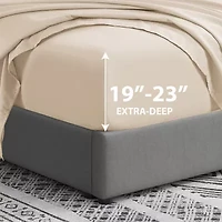 Swift Home Ultra Soft Easy Fit Elastic Extra Deep Pocket Wrinkle Resistant Fitted Sheet