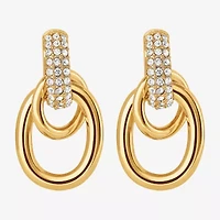 JS Jessica Simpson Gold Tone Womens Glass Drop Earrings