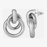 JS Jessica Simpson Silver Tone Womens Drop Earrings