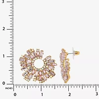 JS Jessica Simpson Gold Tone Womens Multi Color Glass Drop Earrings