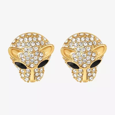 JS Jessica Simpson Gold Tone Leopard Womens Multi Color Glass Drop Earrings