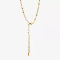 JS Jessica Simpson Gold Tone Womens Glass Alloy 15 Inch Pendant Necklace