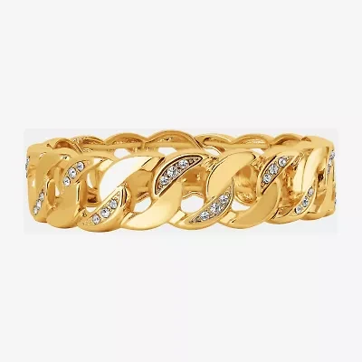JS Jessica Simpson Gold Tone Womens Glass Stretch Bracelet