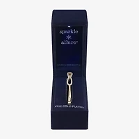 Sparkle Allure Womens Cubic Zirconia 14K Gold Over Brass Bow Bangle Bracelet