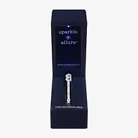 Sparkle Allure Womens Cubic Zirconia Pure Silver Over Brass Heart Bangle Bracelet