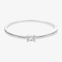 Sparkle Allure Womens Cubic Zirconia Pure Silver Over Brass Bangle Bracelet