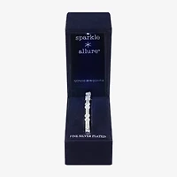 Sparkle Allure Womens Cubic Zirconia Pure Silver Over Brass Bangle Bracelet