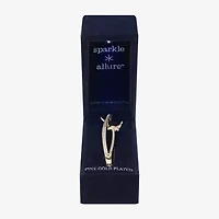 Sparkle Allure Womens Cubic Zirconia 14K Gold Over Brass Butterfly Bangle Bracelet