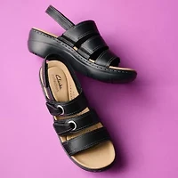 Clarks Womens Merliah Bali Wedge Sandals