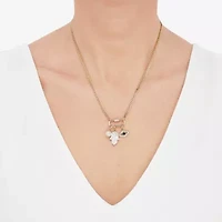Limited Quantities! Womens White Cultured Freshwater Pearl 14K Gold Over Silver Evil Eye Hamsa 18 Inch Pendant Necklace