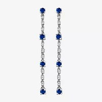 Womens Diamond Accent Gemstone 10K Gold Drop Earrings
