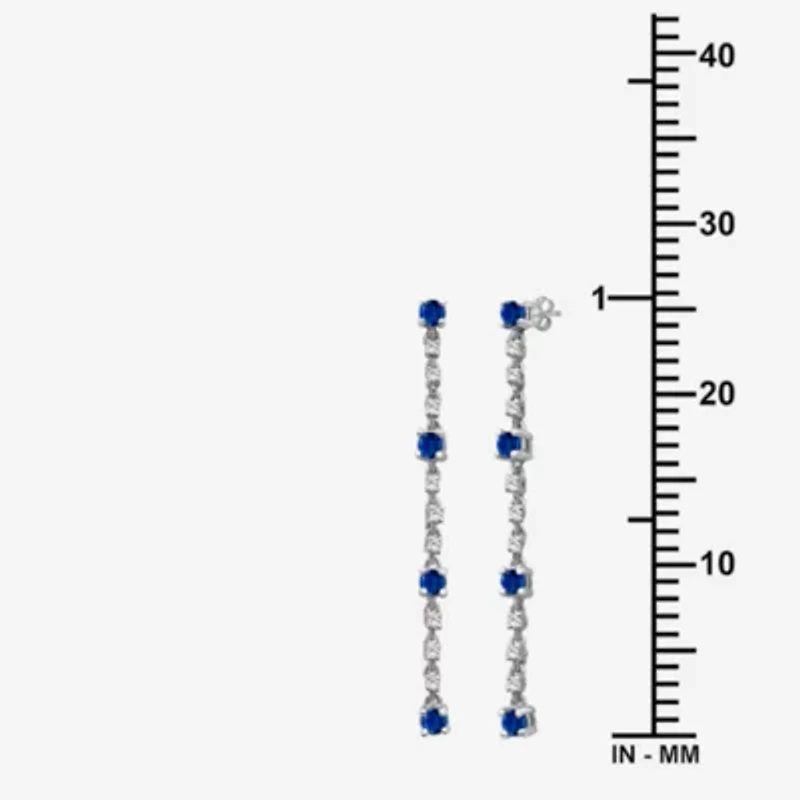 Womens Diamond Accent Gemstone 10K Gold Drop Earrings