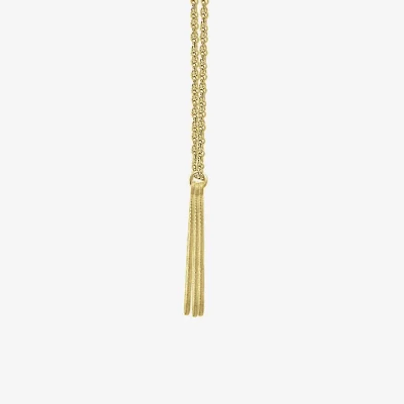 Personalized 14K Gold Over Sterling Silver Vertical Bar Name Pendant Necklace
