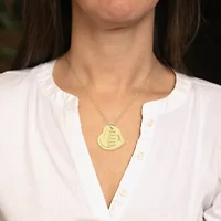 Personalized 14K Gold Over Silver Family Name Pendant Necklace