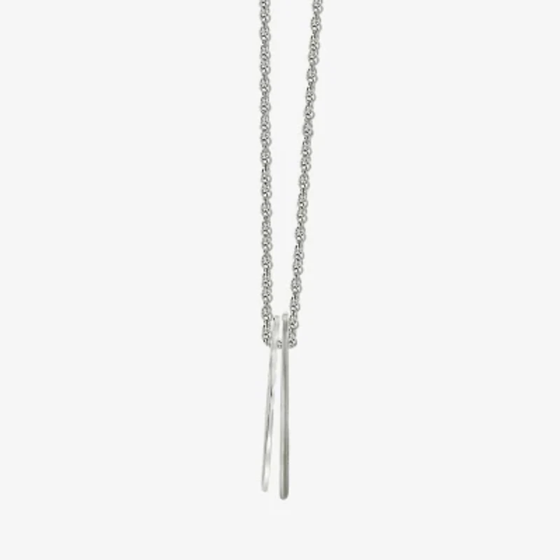 Personalized 14K Gold Over Silver Family Name Pendant Necklace