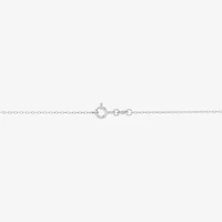 Womens Purple Crystal Sterling Silver Butterfly 18 Inch Pendant Necklace