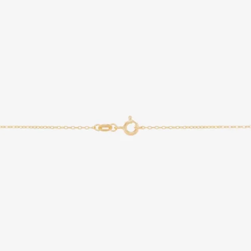 Womens White Crystal 14K Gold Over Silver Butterfly 18 Inch Pendant Necklace