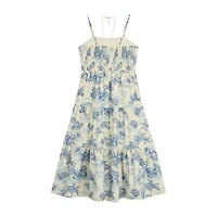 Byer California Big Kid Girls Sleeveless Floral Maxi Dress