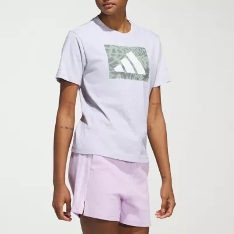 adidas Womens Crew Neck Short Sleeve Active T-Shirt