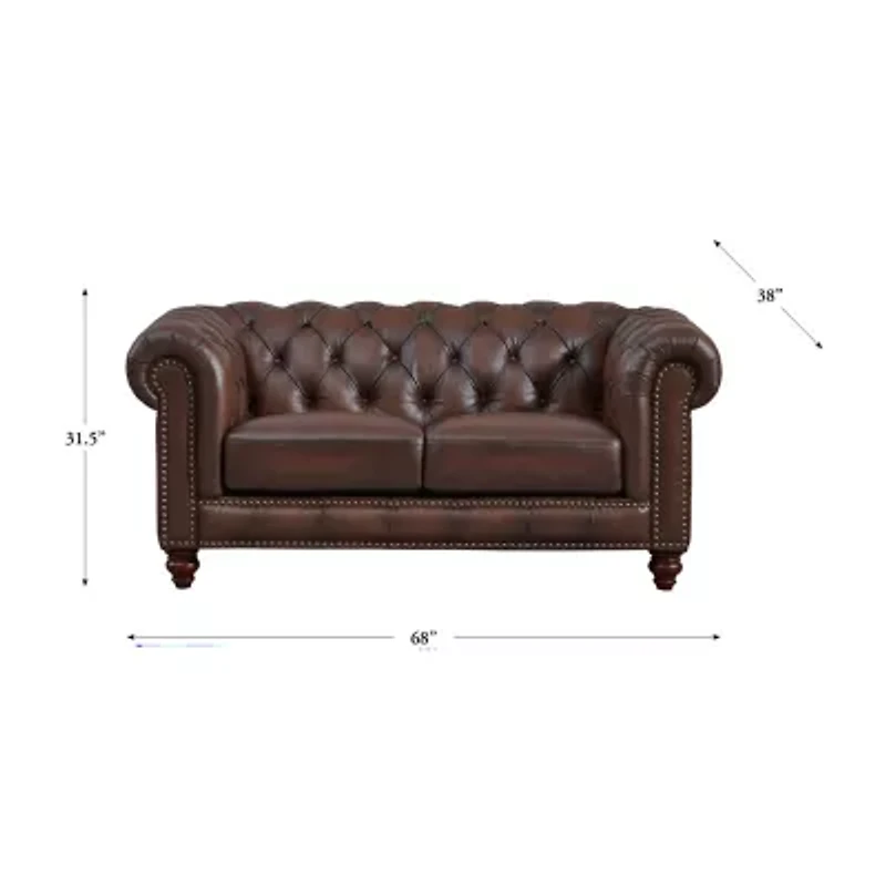 Alton Roll Arm Upholstered Loveseat