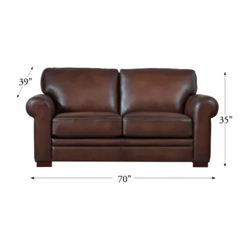 Brookfield Upholstered Roll Arm Loveseat