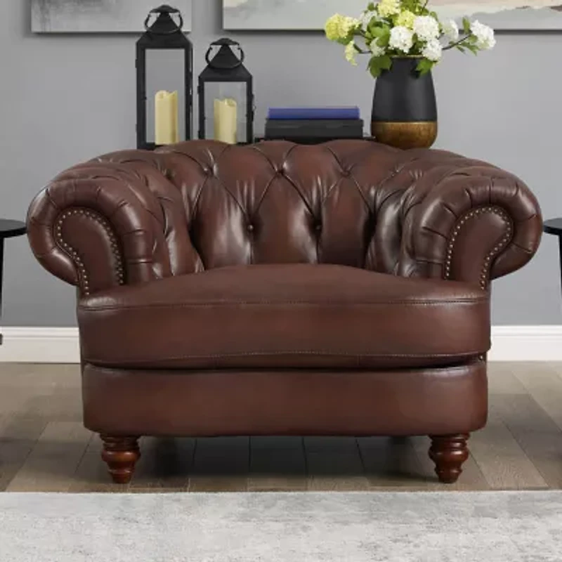 Newport Roll Arm Upholstered Accent Chair