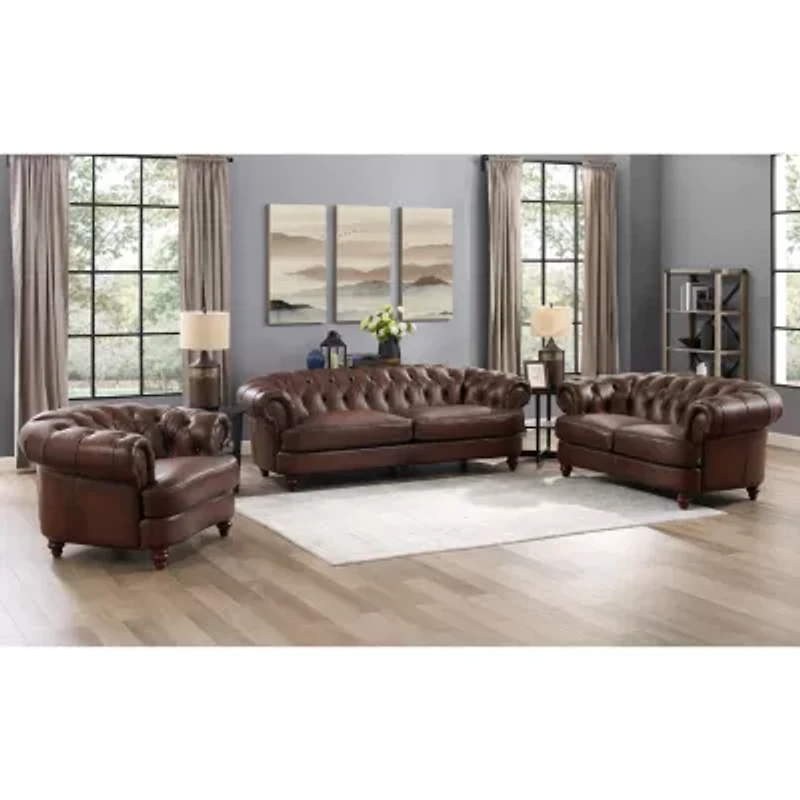 Newport Roll Arm Upholstered Loveseat