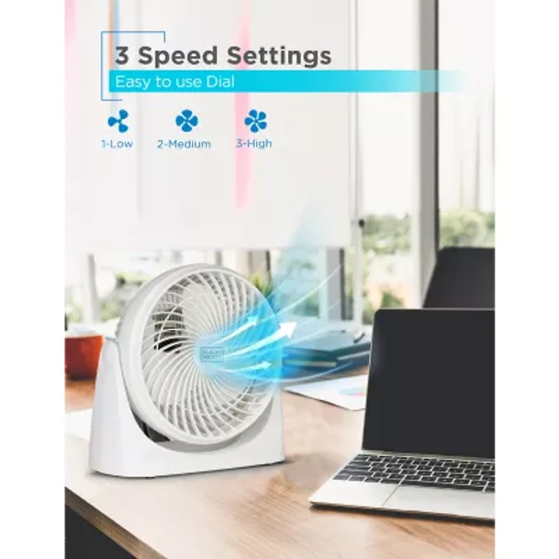 Black+Decker Portable Tubro Desk Fan