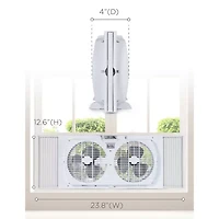 Black+Decker 9 " Dual Window Fan