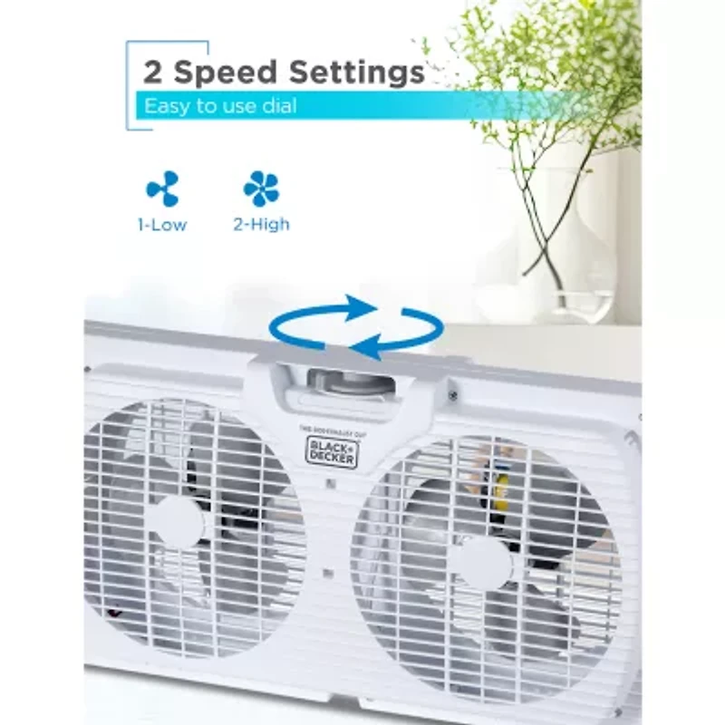 Black+Decker 9 " Dual Window Fan
