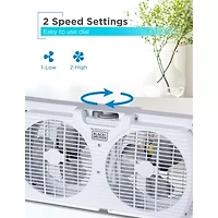 Black+Decker 9 " Dual Window Fan
