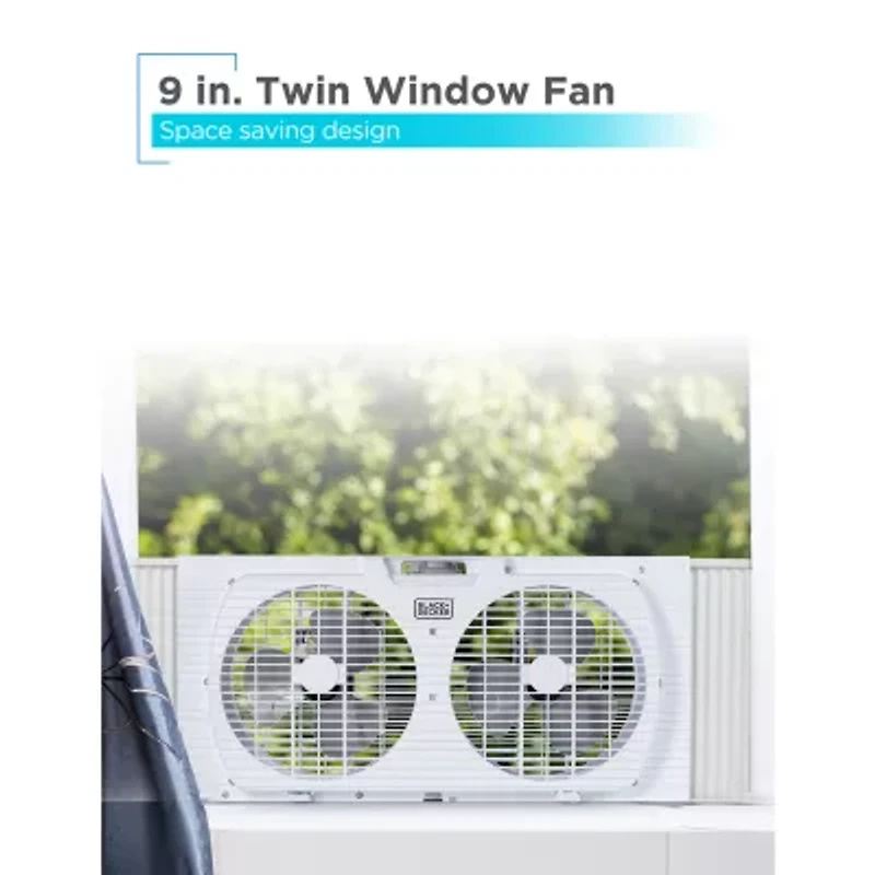 Black+Decker 9 " Dual Window Fan