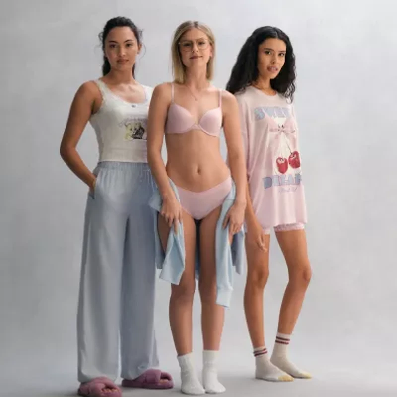 Mixit Ribbed Womens Multi-Pack 3 Pair Turncuff Socks