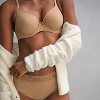 Ambrielle Everyday High Cut With Lace Trim Panty