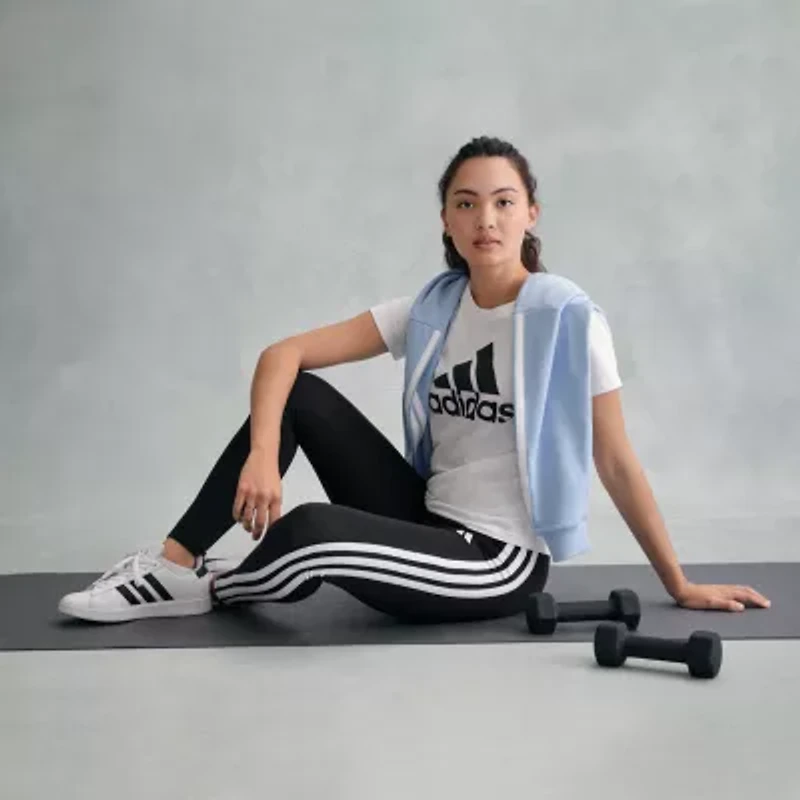 adidas Womens Crew Neck Short Sleeve Active T-Shirt