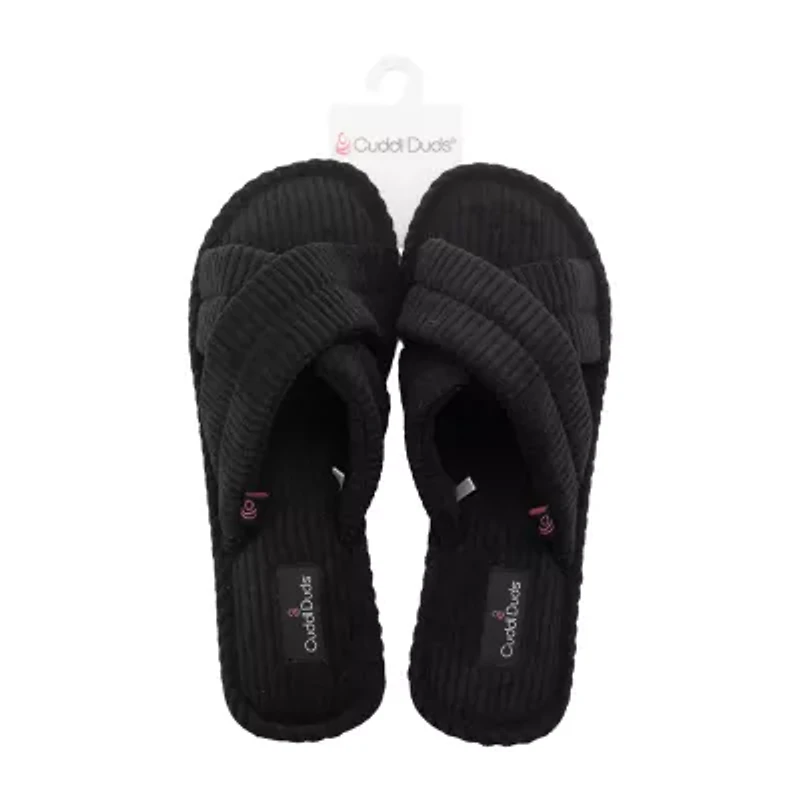 Cuddl Duds Womens Slip-On Slippers